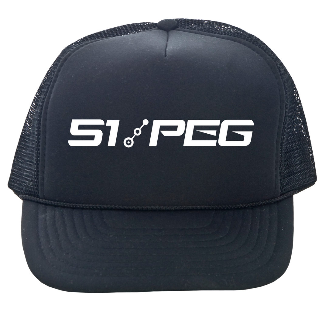 51 Peg - Logo - Trucker Hat Black/Black