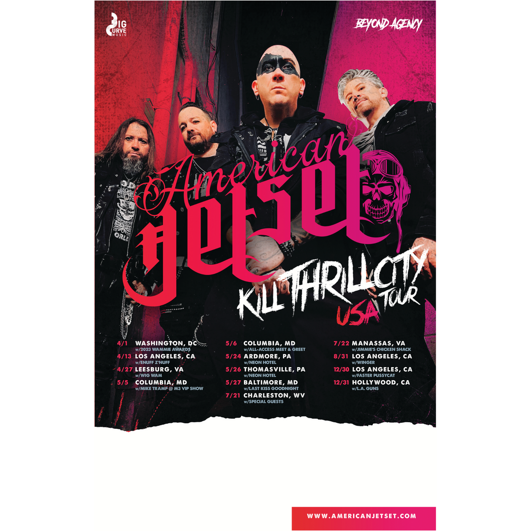 American Jetset -  Kill Thrill City Tour - Poster