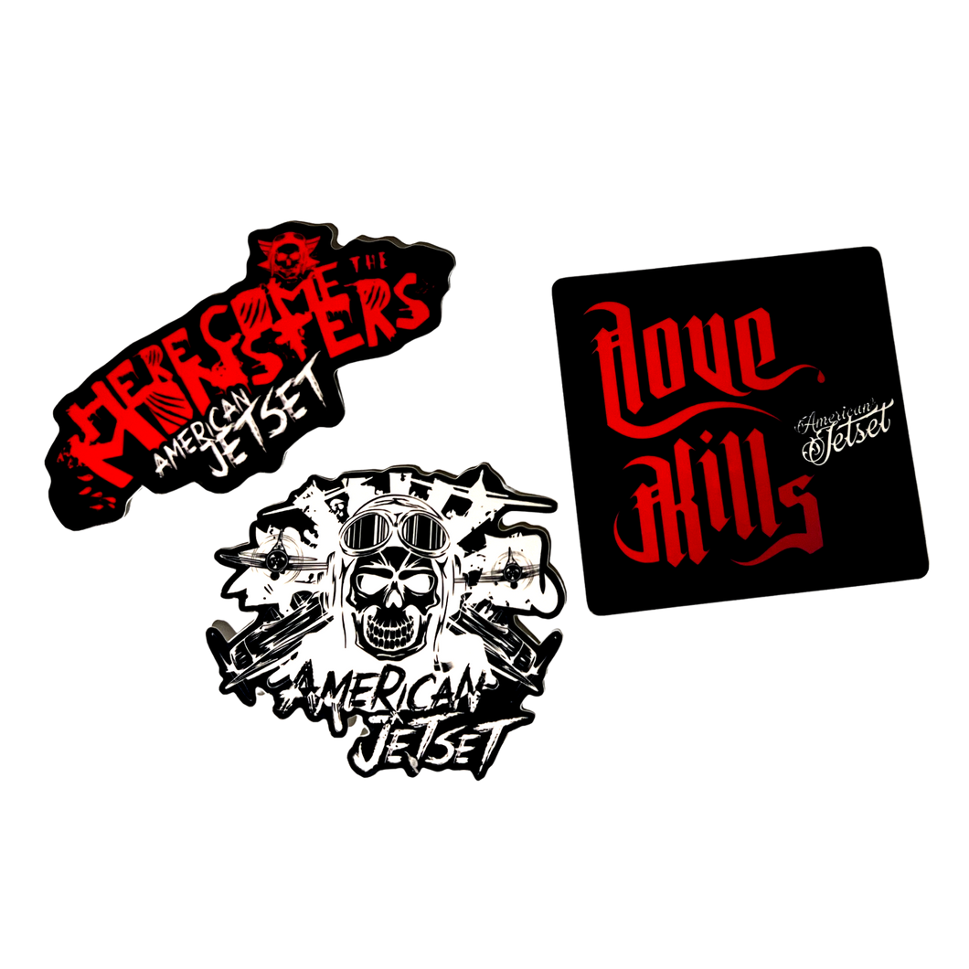 American Jetset - Love Kills - Sticker Pack