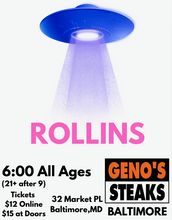 Load image into Gallery viewer, *Ticket* Rollins @ Rally's Corner Bar 9/25/26
