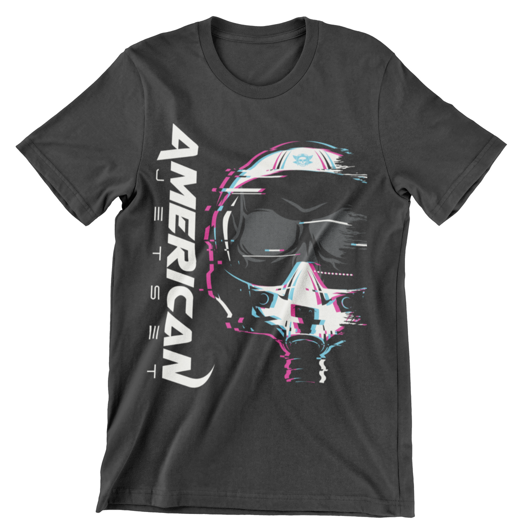 American Jetset - Astro Skull Logo - T-Shirt - Black