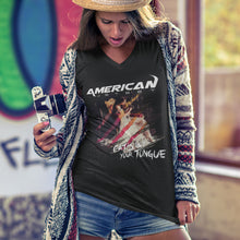 Load image into Gallery viewer, American Jetset - Cat&#39;s Got Your Tongue - Ladies T-Shirt
